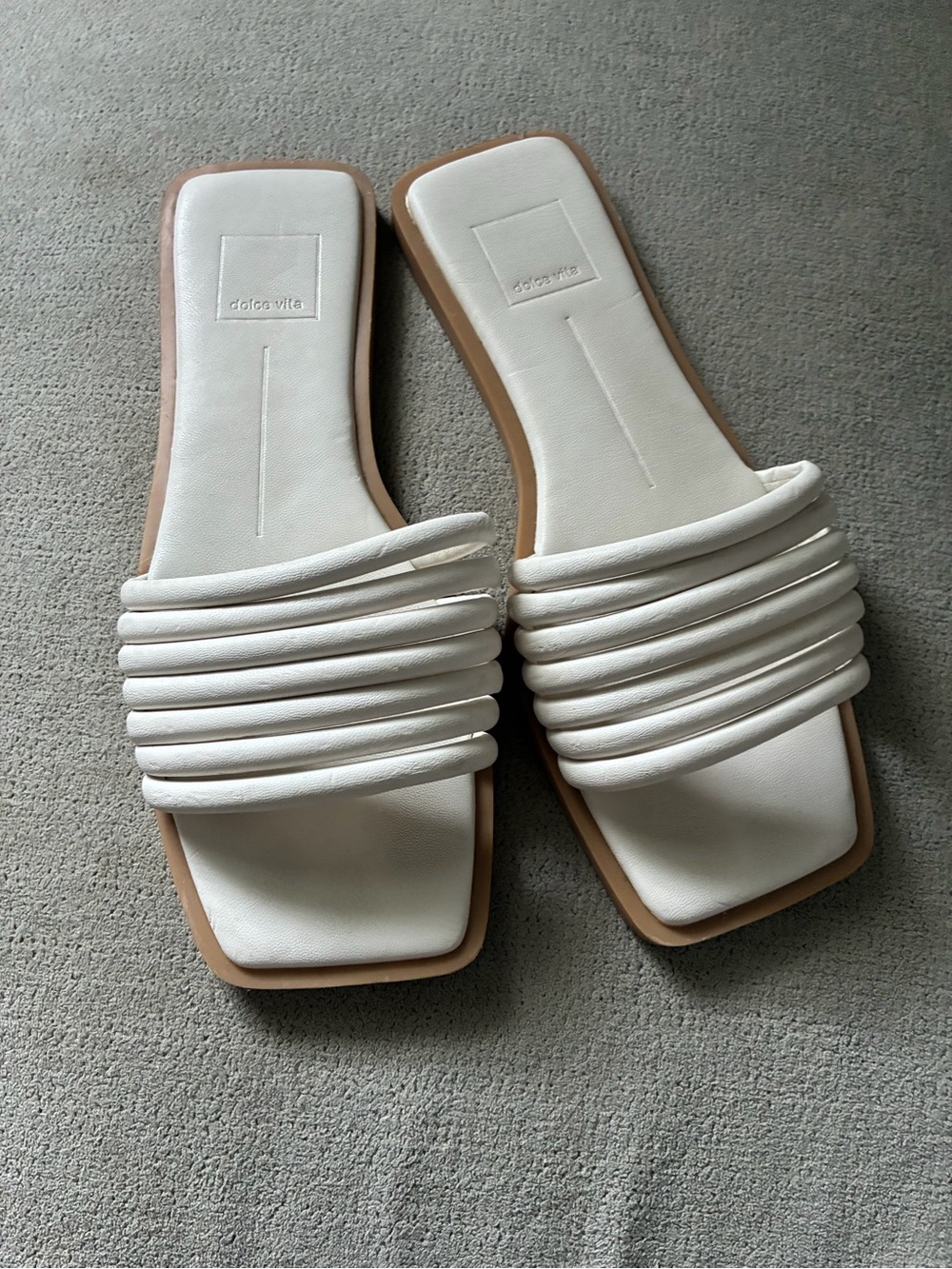 Dolce Vita White Padded Multi-strap Slide Sandals - Picture 4 of 4